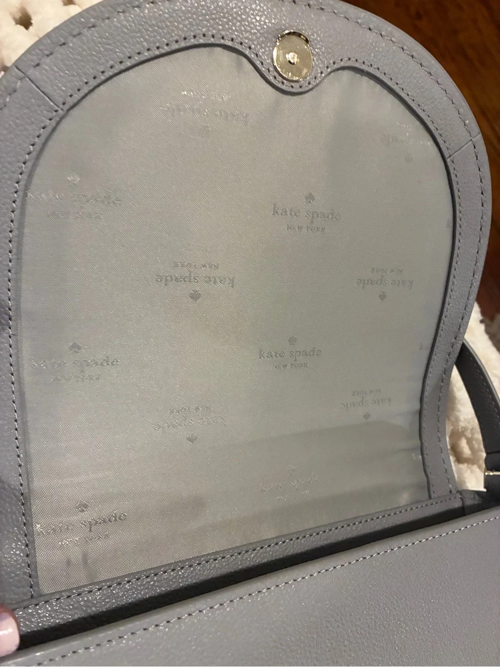 kate spade Gray Suede and Leather Crossbody
